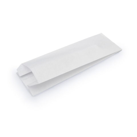 Бумажный пакет с плоским дном 100*60*300 мм 40 г/м2 белый ф. 2000/1