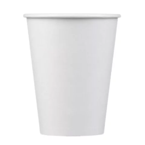 Стакан бумажный однослойный 250мл Белый