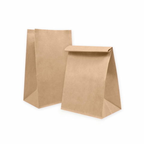 Крафт пакет с прямоугольным дном 260*150*340 мм 70 г/м2 бурый 450/1