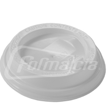 Крышка для стаканов 300,400мл D90мм, белая с клапаном