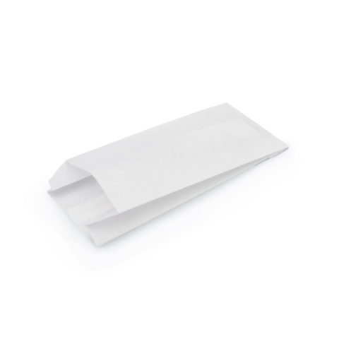 Бумажный пакет с плоским дном 90*40*205 мм 40 г/м2 1600/1 белый