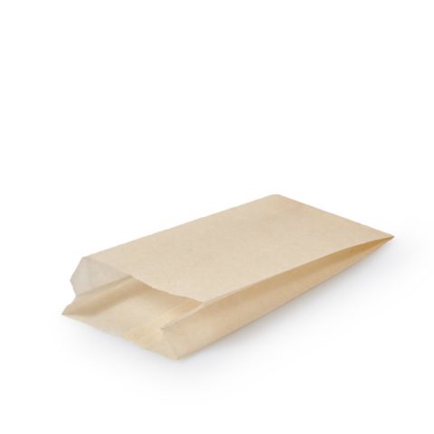 Крафт пакет с плоским дном 90*40*205 мм 40 г/м2 светлый крафт
